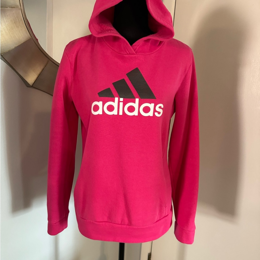 Adidas Women's Pink Hoodie Sweater